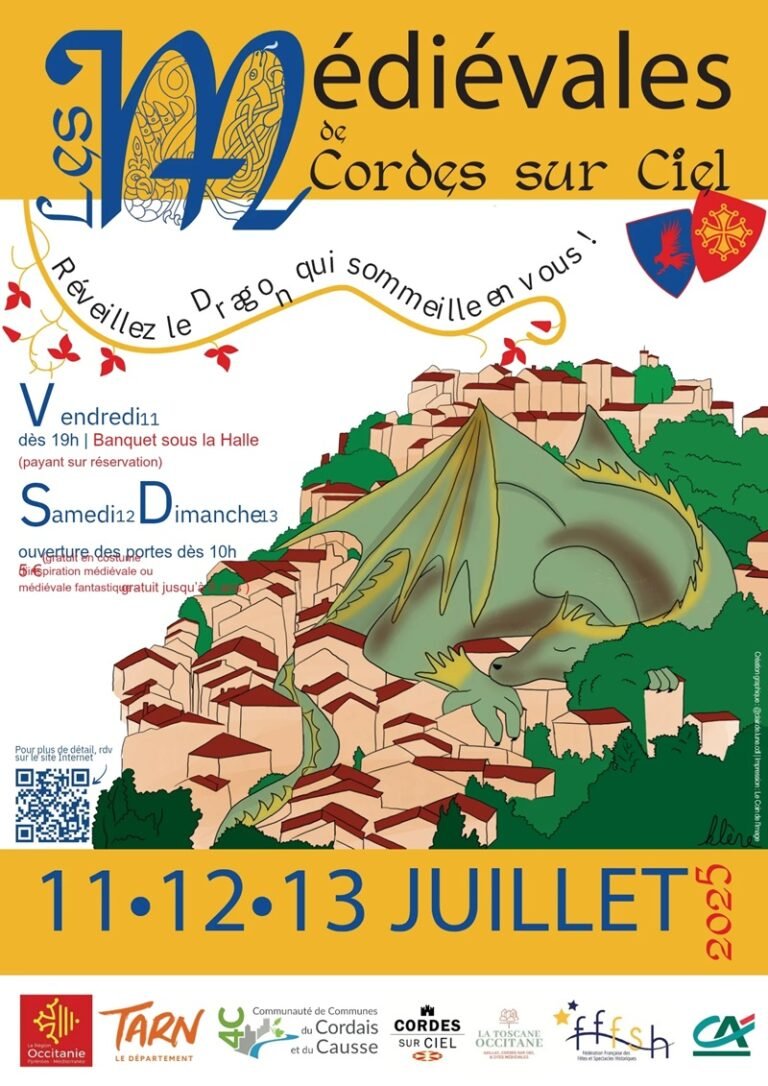 Fêtes Médiévales de Cordes sur ciel 2025
