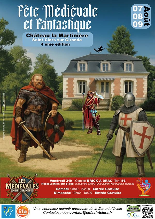 Affiche Fête médiévale et fantastique de Saint-Ciers-Sur-Gironde