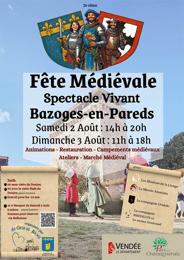 Affiche Fête Médiévale de Bazoges