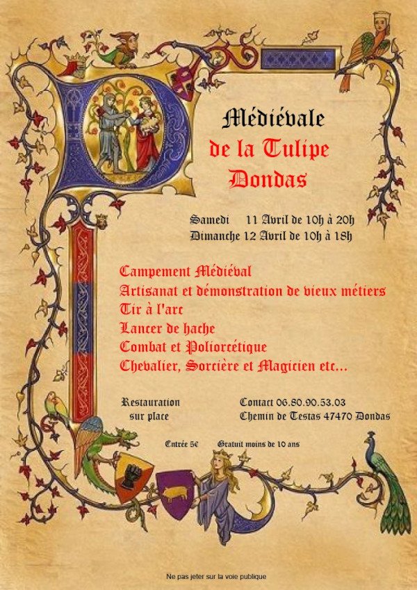 Affiche Médiévale de la Tulipe