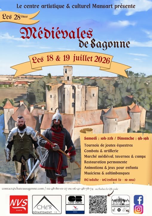 Affiche Fêtes Médiévales de Sagonne