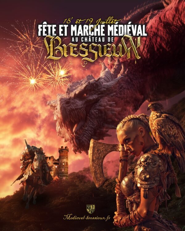 Affiche Grande Fête et Marché Médiéval de Bressieux