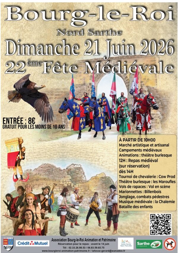 Affiche Fête médiévale de Bourg-le-Roi