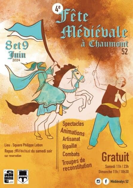 Affiche Fête médiévale de Chaumont