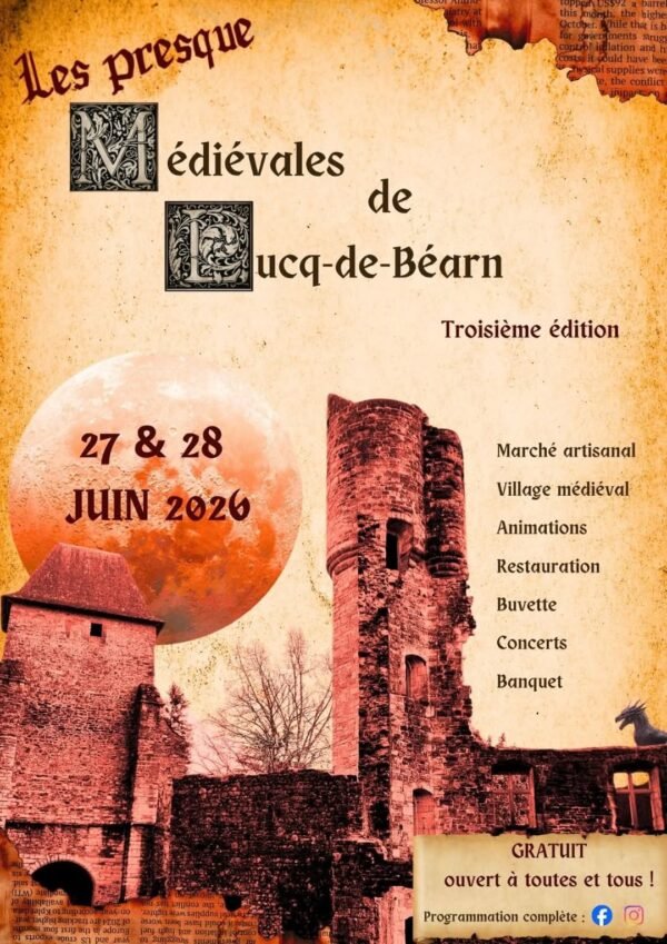 Affiche Les Presque Médiévales de Lucq-de-Bearn
