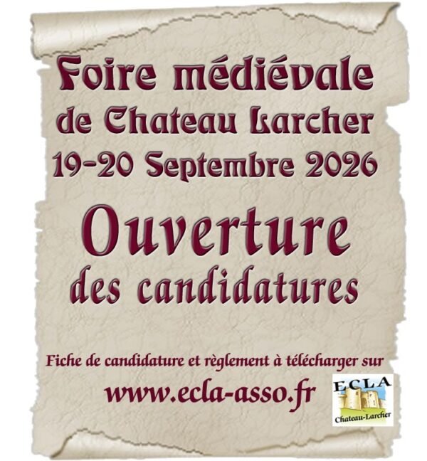 Affiche Foire médiévale de Chateau Larcher