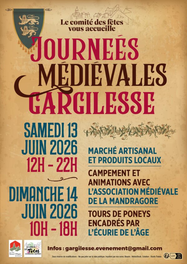 Affiche Journées médiévales de Gargilesse