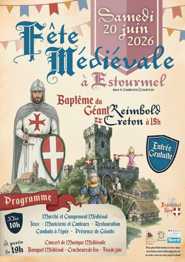 Affiche Fête Médiévale d&rsquo;Estourmel