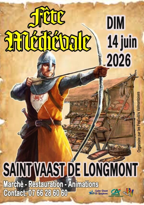 Affiche Fête Médiévale de Saint-Vaast-de-Longmont