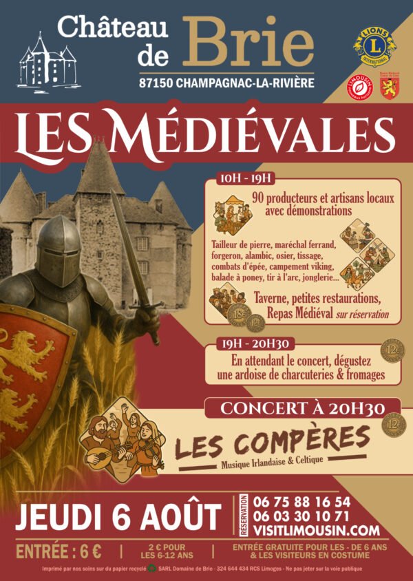 Affiche Les Médiévales du château de Brie