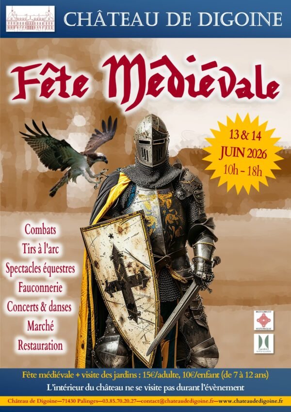 Affiche Fête Médiévale du Château de Digoine