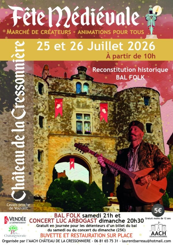 Affiche Fête médiévale de la Cressonnière