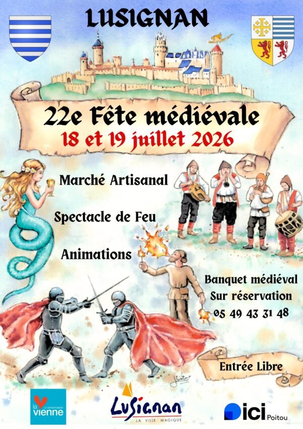 Affiche Fête Médiévale de Lusignan
