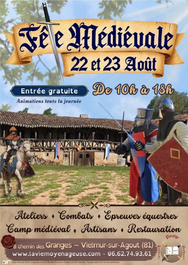Affiche Fête Médiévale à Vielmur-sur-Agout