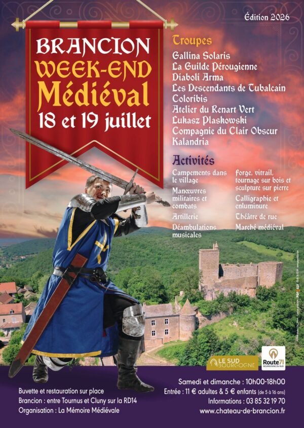 Affiche Week-end Médiéval à Brancion